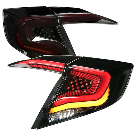 Spec-D Tuning Honda Civic Sedan Led Tailights With Sequential Signal 2016-2020 LT-CV164GLED-SQ2-RS